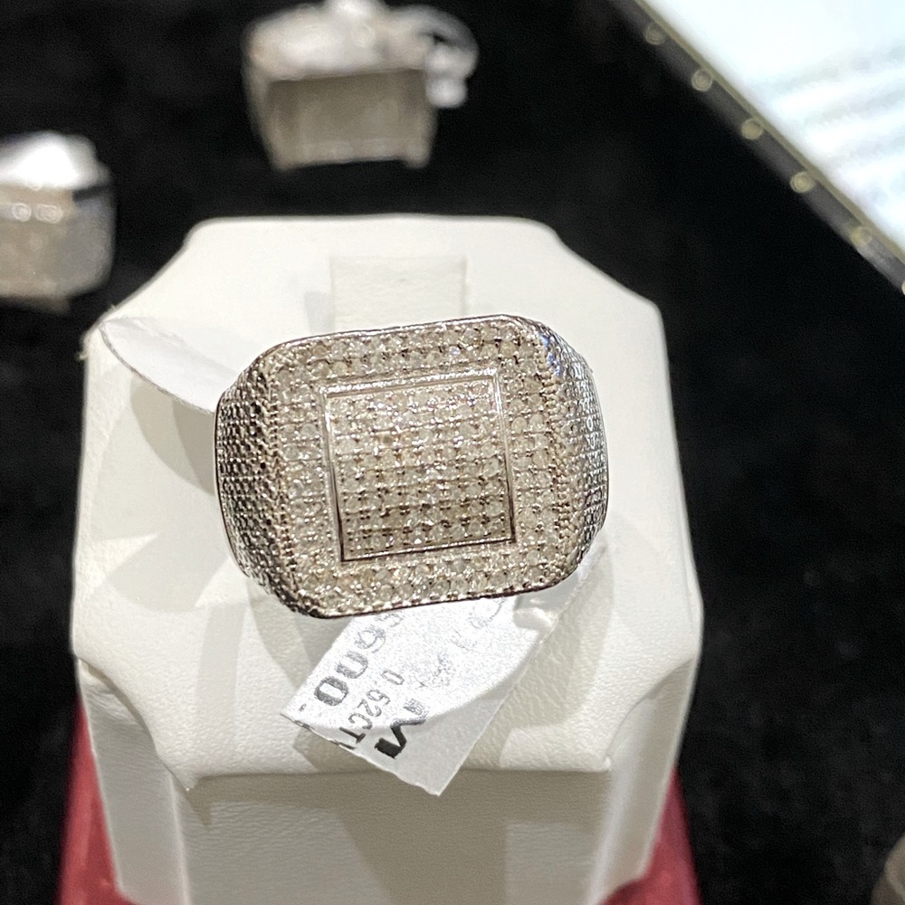 Real diamond men ring Not CZ not moissanite best gift anniversary birthday Sale